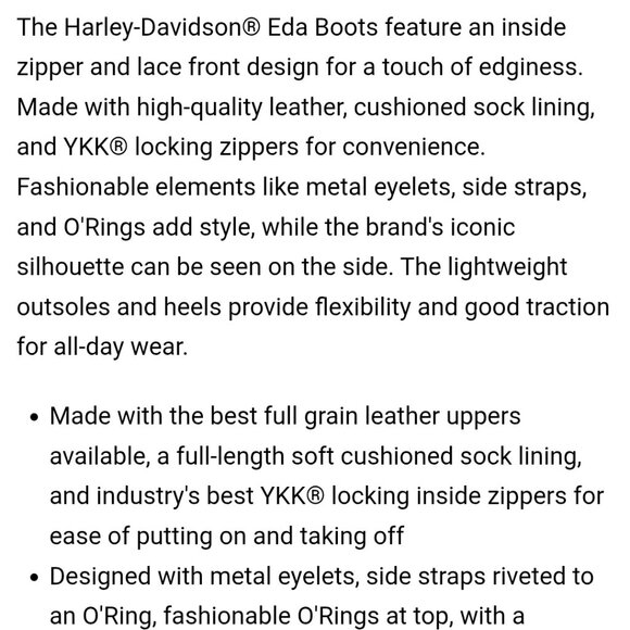 Harley Davidson Eda boots size 9 - Picture 5 of 16